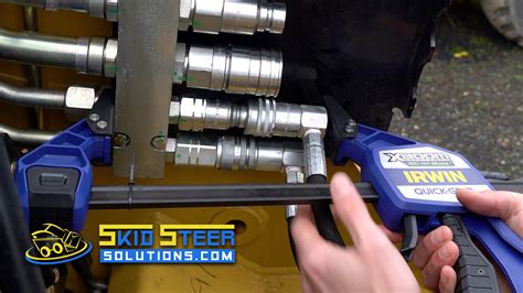 skid steer grapple hydralics wont connect|skid steer hydraulic quick connect.